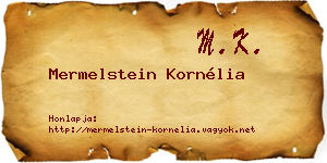 Mermelstein Kornélia névjegykártya